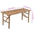 vidaXL Skladacia záhradná lavička s podložkou 118 cm bambus