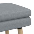 vidaXL Dvojvrstvová lavica Svetlosivá 110 x 40 x 47 cm Látka