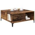 vidaXL Konferenčný stolík Staré drevo 80 x 80 x 36,5 cm