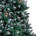 vidaXL Zasnežený umelý vianočný stromček s borovicovými šiškami 180 cm