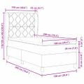 vidaXL Posteľ s pružinovým rámom Tmavomodrá 200 x 100 cm Zamat