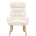 vidaXL kreslo Krémová 69 x 74 x 93 cm Sherpa látka