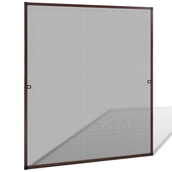 Hnedá okenná sieť proti hmyzu 130 x 150 cm