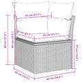 vidaXL Súprava záhradných pohoviek 8 ks Šedá a námornícká modrá