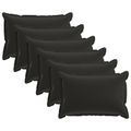 vidaXL Poťah na podložku 6 ks HOUTEN Čierna 50 x 75 cm Polyester