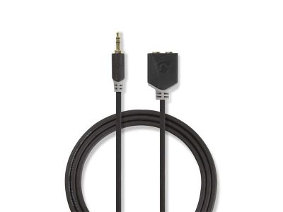 Kábel Jack 3,5mm konektor/Jack 3,5mm konektor 0,2m NEDIS CABW22100AT02