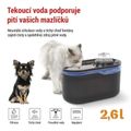 Vodná fontána EMOS H6101 Pet Care, 2,6 l, sivá