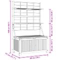 vidaXL Úložný box s mriežkou 99x55x160 cm akáciový masív