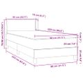 vidaXL Posteľný rám boxsping s matracom ružový 80x220 cm zamat
