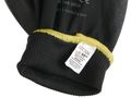 Rukavice pracovné z polyesteru polomáčané v PU GLOVE PE-PU 11, čierne, veľ 11", 6 párov SIXTOL