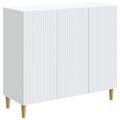 vidaXL Servírovacia skriňa Biela 89 x 34,5 x 80 cm Kompozitné drevo
