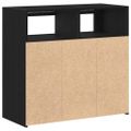 vidaXL Servírovacia skriňa Čierny dub 80 x 35 x 75 cm Kompozitné drevo