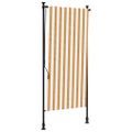 vidaXL Vonkajšia roleta oranžovo-biela 120x270 cm látka a oceľ