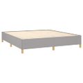 vidaXL Posteľný rám s boxspringom bledosivý 180x200 cm látka