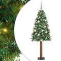 vidaXL Úzky vianočný stromček Zelená 210 cm