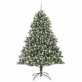 vidaXL Umelý vianočný stromček Zelená 240 cm PVC, plast a oceľ