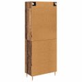 vidaXL Highboard Staré drevo 69,5 x 34 x 180 cm Kompozitné drevo