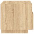 vidaXL Nočný stolík s LED svetlami dub sonoma 40x39x37 cm