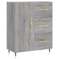 vidaXL Vysoká skrinka sivý dub sonoma 69,5x34x180 cm spracované drevo
