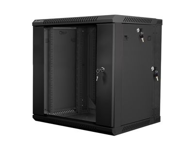 LANBERG RACKOVÁ SKRIŇA 19'' DVOJDielna NÁSTENNÁ 12U/600X600 (FLAT PACK) ČIERNA