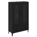 vidaXL Highboard Čierny dub 70 x 31 x 115 cm