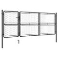 vidaXL Záhradná brána z ocele 350x125 cm antracitová