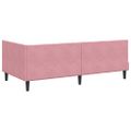 vidaXL Rohový rám postele s čelnou doskou Ružová 80 cm x 200 cm Zamat