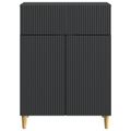 vidaXL Servírovacia skriňa Čierna 66 x 34,5 x 90 cm Kompozitné drevo