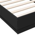 vidaXL Posteľný rám s LED svetlami čierny 75x190 cm