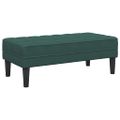 vidaXL lavička s vankúšom Tmavozelená 113 x 57 x 39 cm Zamat