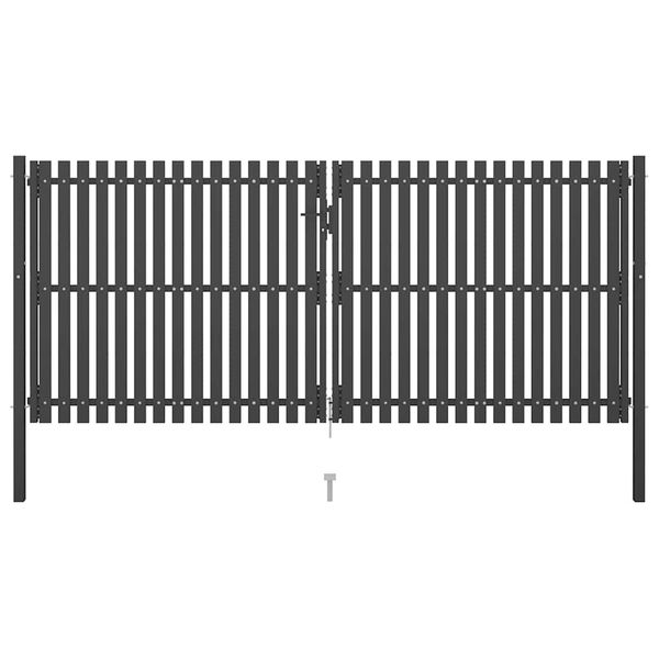 vidaXL Záhradná brána z ocele 400x150 cm antracitová