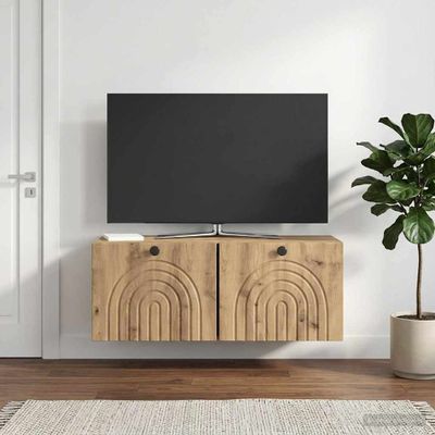 vidaXL Nástenná TV skrinka 78,5 x 31 x 30 cm Dub artisan