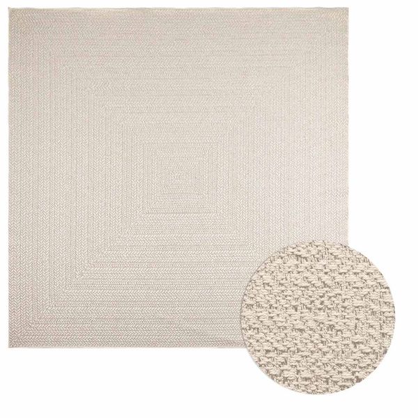 vidaXL Koberec ZIZUR 240x240 cm, jutový vzhľad, interiér a exteriér