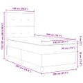 vidaXL Posteľ s pružinovým rámom Tmavomodrá 100 x 200 cm Zamat