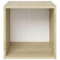 vidaXL TV skrinky 4 ks, biela+sonoma 37x35x37 cm, kompozitné drevo