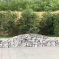 vidaXL Oblúkový gabionový kôš 2 ks 400x30x40/60 cm pozinkované železo
