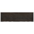 vidaXL Kúpeľňová doska tmavohnedá 140x40x(2-6) cm ošetrený masív