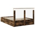 vidaXL Rám postele Dymová dub 140 x 190 cm Inžinierske drevo
