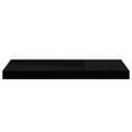 vidaXL Plávajúce nástenné police 4ks, lesklé čierne 60x23,5x3,8cm, MDF