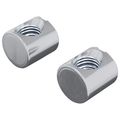 vidaXL Zátky 2 ks Strieborná M6 x 12 mm Kov