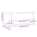 vidaXL Botník betónovo sivý 100x35x38 cm spracované drevo