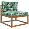 vidaXL Vankúš na vonkajšiu pohovku Polyester Vzor s listami 80 x 80 cm