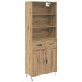vidaXL Highboard 2 ks Remeselný dub 69,5 x 34 x 180 cm
