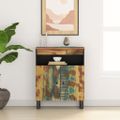 vidaXL Komoda s 2 dvierkami 60x33x75 cm masívne recyklované drevo
