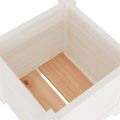 vidaXL Záhradný kvetináč biely 31x31x31 cm borovicový masív