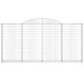 vidaXL Oblúkové gabionové koše 25 ks 300x30x140/160 cm pozink. železo
