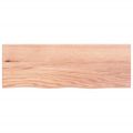 vidaXL Kúpeľňová doska bledohnedá 80x30x(2-6) cm ošetrený masív