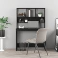 vidaXL Stolík s policami čierny 102x45x148 cm spracované drevo