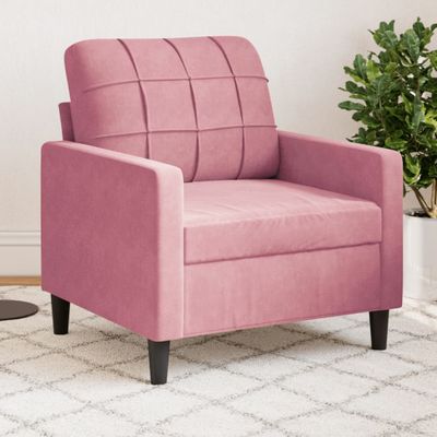 vidaXL Kreslo ružové 60 cm zamat