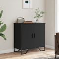 vidaXL Komoda čierna 78x35,5x74,5 cm kompozitné drevo